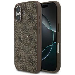 Husa Husa pentru iPhone 17 - Guess 4G Ring Classic Logo MagSafe (GUHMP17SG4GFRW) - Brown