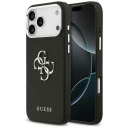 Husa Husa pentru iPhone 17 Pro - Guess Hardcase 4G Grained Big and Classic Logo (GUHCP17LPG4SMCEK) - Black