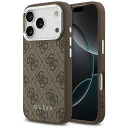 Husa Husa pentru iPhone 17 Pro - Guess Hardcase 4G Classic Logo MagSafe (GUHMP17LP4GSSMCW) - Brown