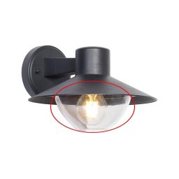 Abajur de schimb transparent pentru aplică de perete, candelabru și lampă VEERLE E27