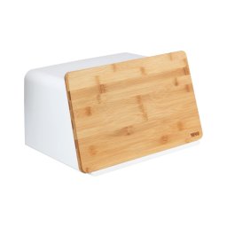 WENKO 54099100 - Cutie pentru pâine KUBO, 35 x 26,5 cm, alb/maro
