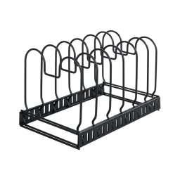 WENKO 53149100 - Suport pentru capace și tigăi, 18 x 18 cm, negru