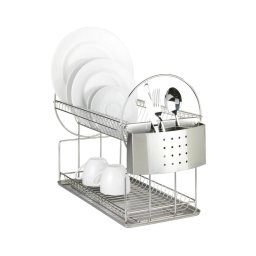 WENKO 2329100 - Scurgător de vase DUO, 21 x 33 cm, inox/argintiu
