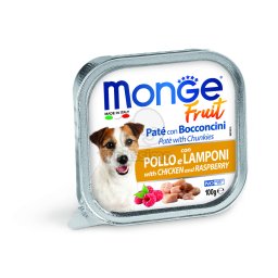 Monge Dog Fruit paté cu pui și zmeură 100 g