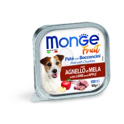 Monge Dog Fruit paté cu miel și mere 100 g