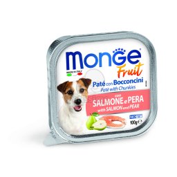 Monge Dog Fruit paté cu somon și pere 100 g