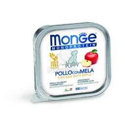 Monge Dog Monoprotein Fruits paté - pui, măr 150 g