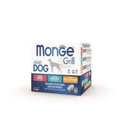 Monge Grill Dog Adult Mix - vită, cod, pui-curcan 12 x 100 g
