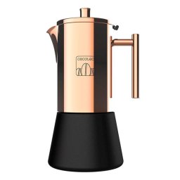 Cafetiera Cecotec Moking 600, 300 ml, 6 cani de cafea, inductie, Aramiu auriu