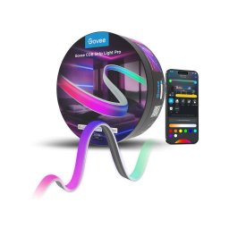 Banda LED Govee COB H61E5 Pro, 3M, RGBIC+W, 1260 LEDs m, Alexa, Google Asistant, Matter, Bluetooth, Wi-Fi