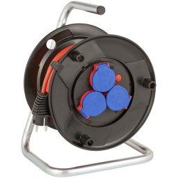 Prelungitor cu tambur pentru exterior Brennenstuhl Garant, 3 prize, IP44, protectie la supraincalzire, cablu H05VV-F3G1.5, 20m