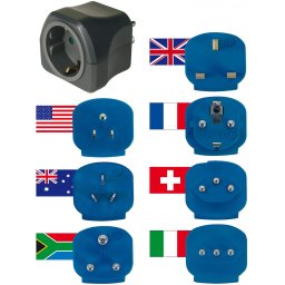 Set adaptor pentru priza Brennenstuhl 7 in1, universal peste 150 de tari