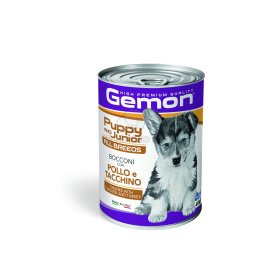 Gemon Puppy & Junior Dog - conservă cu pui și curcan 415 g