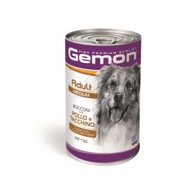 Gemon Medium Adult Dog - conservă cu pui și curcan 1250 g