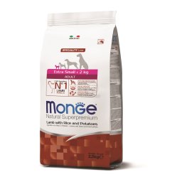 Monge Speciality Line Extra Small Adult - miel, orez și cartofi 2,5 kg