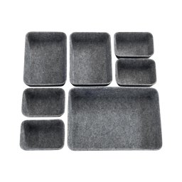 WENKO 64502100 - Organizator pentru sertar FELT 28,5x20 cm gri
