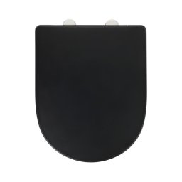 WENKO 24989100 - Capac WC EXCLUSIVE 36,5x45 cm negru/argintiu
