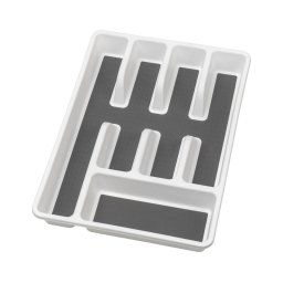 WENKO 54788100 - Organizator tacâmuri, 26,5 x 36,5 cm, alb/gri