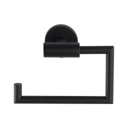 WENKO 24240100 - Suport pentru hârtie igienică BOSIO BLACK, 15 x 10,5 cm, inox/argintiu
