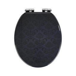 WENKO 22977100 - Capac WC BELLEVUE 35,5 x 42,5 cm antracit/argintiu