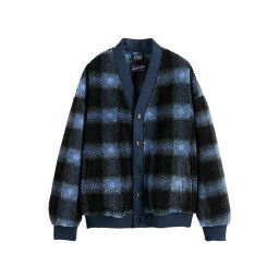 SCOTCH & SODA Jachetă Polar Fleece 181529 210 thyme/ blue bonnet shadow check aop
