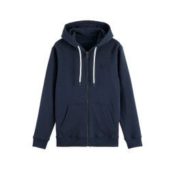 SCOTCH & SODA Jachetă Full Zip Logo Hoodie 181281 410 sky captain