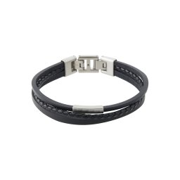 FOSSIL Brățară negru / argintiu