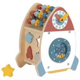 Tooky Toy: Rachetă educativă din lemn