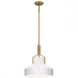 Pendul Brecken QZ-BRECKEN-2P-AB-ABG, D37cm, 2xE27, alamă
