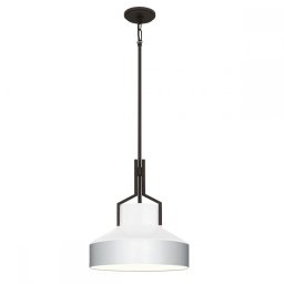 Pendul Brecken QZ-BRECKEN-2P-OZ-OPAL, D37cm, 2xE27, bronz