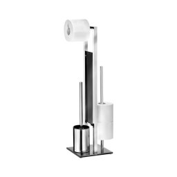 WENKO RIVALTA 22983100 - Perie WC 18 x 70 cm, inox/argintiu-negru