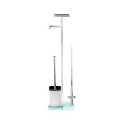 WENKO 23364100 - Perie WC DEBAR 21 x 70,5 cm inox/satinat/alb