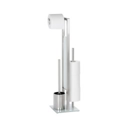 WENKO 21564100 - Perie WC RIVALTA 18x70 cm inox/argintiu/alb/negru