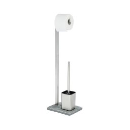WENKO 20604100 - Perie WC GRANIT, 23x73,5 cm, inox/satinat/gri
