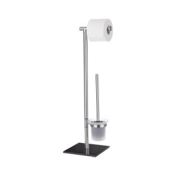 WENKO 20391100 - Perie WC LIMA 23,5 x 69 cm inox/satinat/negru