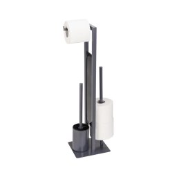 WENKO 25552100 - Perie WC RIVALTA, 18 x 70 cm, gri/negru