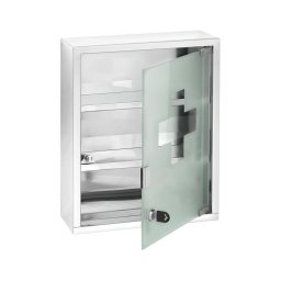 WENKO 22924100 - Trusă de prim-ajutor 30 x 40 cm, oțel inoxidabil/argintiu