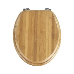 Capac WC BAMBOO 34x41 cm maro/argintiu - WENKO 144726100