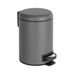 WENKO 22148100 - Coș LEMAN 17x25 cm gri/negru