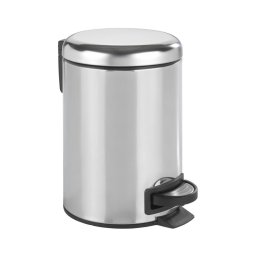 WENKO 22444100 - Coș LEMAN 17x25 cm inox/argintiu/negru