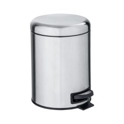 WENKO 22829100 - Coș LEMAN, 17 x 25 cm, inox satinat/negru
