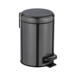 WENKO 24035100 - Coș de gunoi LEMAN 17x25 cm inox/negru