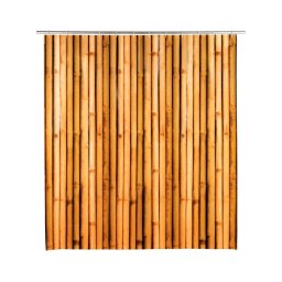 WENKO 25233100 - Perdea de duș BAMBUSA 180 x 200 cm, maro