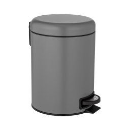 WENKO 24682100 - Coș LEMAN 21x24 cm, gri/negru