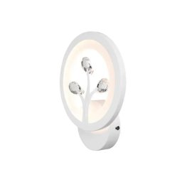 Aplica LED DAISY, 13W, Lumina Rece/Calda/Neutra, Alb cu Cristal ModernLight Concept