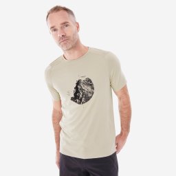 Tricou Drumeție la Munte MH500 Bej Bărbați
