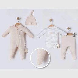 100% Bumbac Set 4 Piese Bebelusi Little One