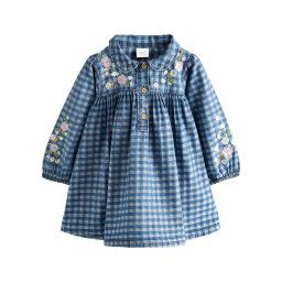 Next Rochie albastru denim / albastru deschis / mov liliachiu / alb