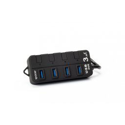 HUB USB 3.0 extern, 4 x USB, alimentator priza 5V/2A, Spacer (SPH-304)
