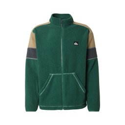 QUIKSILVER Jachetă fleece funcțională 'CLEAN COAST BLO' bej închis / albastru închis / verde